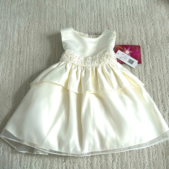 NWT 18 month baby girl formal dress Wedding Baptism. Holiday. Tulle w/ bloomers - Picture 1 of 8